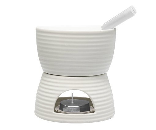 Aparelho de Fondue Lines Branco, Branco | WestwingNow