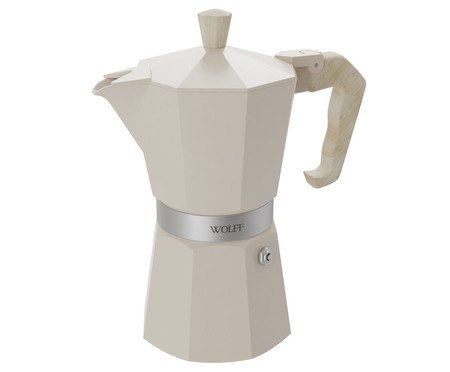 Cafeteira Italiana de Alumínio Bege Fosca | Westwing