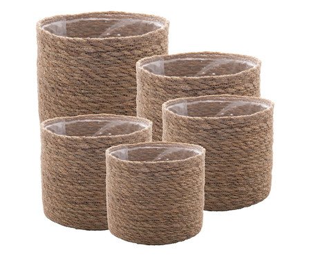 Jogo de Cachepots de Fibra Natural | Westwing