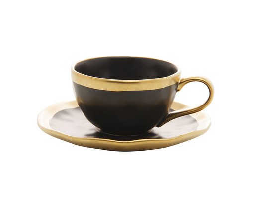 Xícara para Café Dubai Preto e Dourado, Preto | WestwingNow
