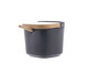 Saleiro com Tampa e Colher de Bambu Azul, Preto | WestwingNow