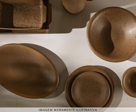 Refratário de Cerâmica Mist Marrom Matte | Westwing