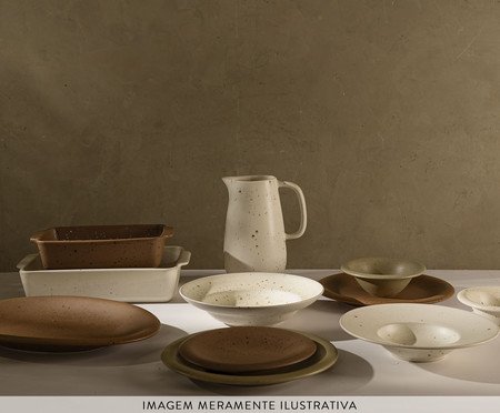 Refratário de Cerâmica Mist Marrom Matte | Westwing