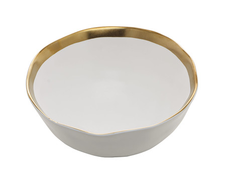 Bowl Dubai Branco e Dourado