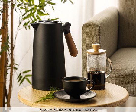 Garrafa Térmica com Termômetro Nórdica Preta | Westwing