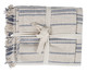 Jogo Manta e Capa de almofada Listra Sunds Branco e Azul, blue | WestwingNow