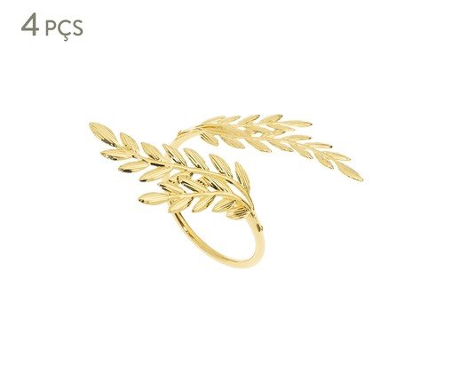 Jogo de Porta-Guardanapos Metal Dourado, Dourado | WestwingNow