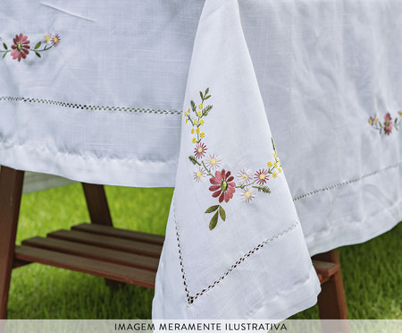 Toalha de Mesa Floral Branca | WestwingNow
