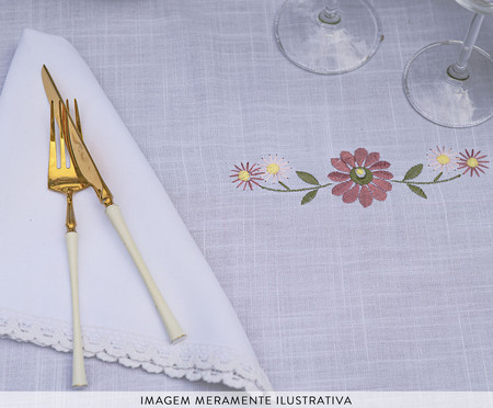 Toalha de Mesa Floral Branca | Westwing