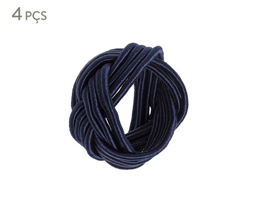 Jogo de Porta-Guardanapos Corda Azul Marinho, Azul | WestwingNow