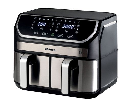 Fritadeira Ariete Air Fryer Dual, Prata ou Metálico | WestwingNow