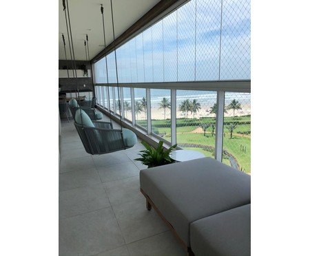 Poltrona de Balanço Paraguaçu Natural e Azul | Westwing