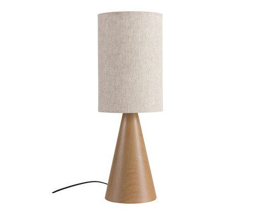 Abajur Esbelto Castanho Cupula Linho Orion Castanho - Bivolt, brown | WestwingNow