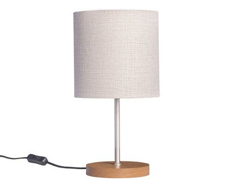 Abajur Slim Cilindrico Linho Orion Castanho - Bivolt | Westwing