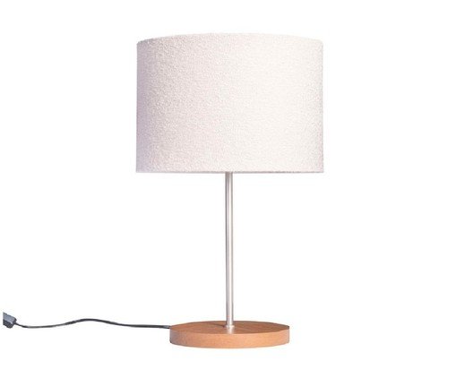 Abajur Slim Medio Boucle Castanho - Bivolt, brown | WestwingNow