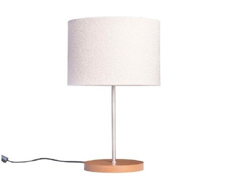 Abajur Slim Medio Boucle Castanho - Bivolt | Westwing
