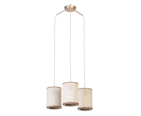 Lustre Apollo 3 Lampadas Castanho - Bivolt | Westwing
