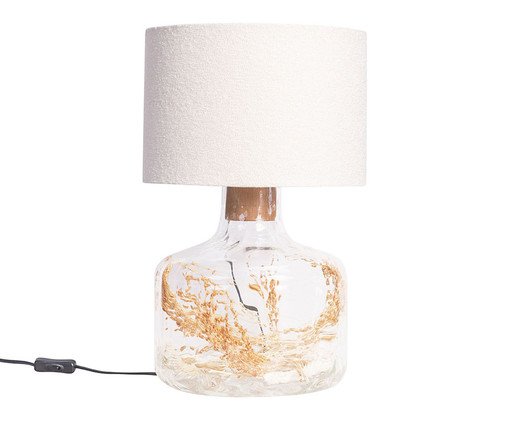Abajur Garrafao Cilindro Boucle Cristal - Bivolt, transparent | WestwingNow