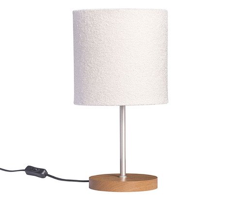 Abajur Slim Pequeno Boucle Castanho - Bivolt, brown | WestwingNow