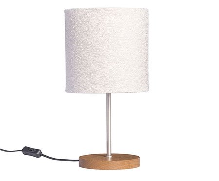 Abajur Slim Pequeno Boucle Castanho - Bivolt | Westwing
