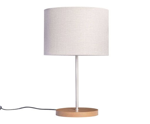 Abajur Slim Medio Linho Orion Castanho - Bivolt, brown | WestwingNow