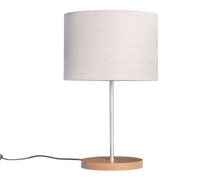 Abajur Slim Medio Linho Orion Castanho - Bivolt | Westwing