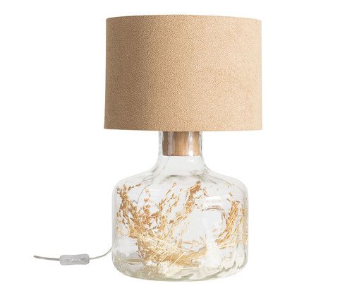 Abajur Garrafao Cilindro Cupula Areia Cristal - Bivolt, transparent | WestwingNow
