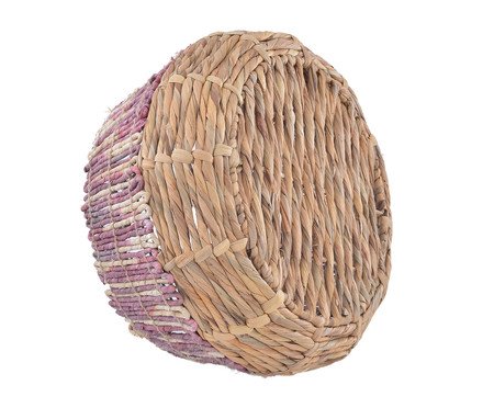 Cesto em Palha com Alça Dai Lanh Rosa | Westwing