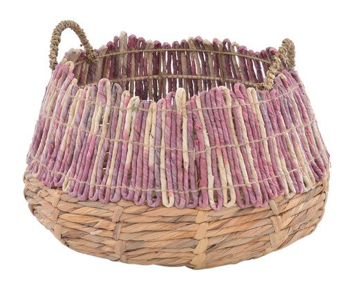 Cesto em Palha com Alça Dai Lanh Rosa, pink | WestwingNow