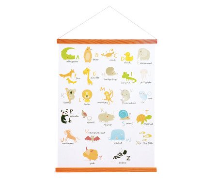 Quadro Banner Infantil Inglês Animais | Westwing