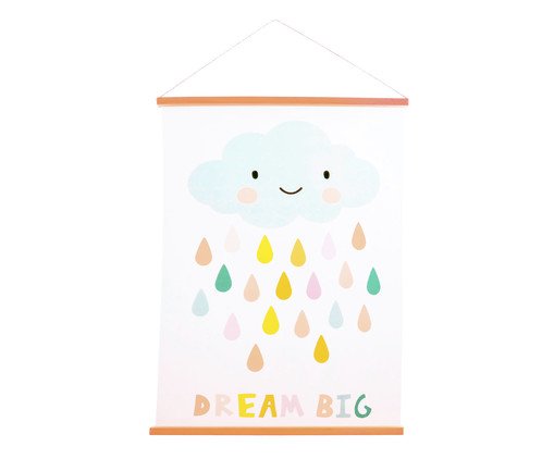 Quadro Banner Infantil em MDF Rain Colors, multicolor | WestwingNow