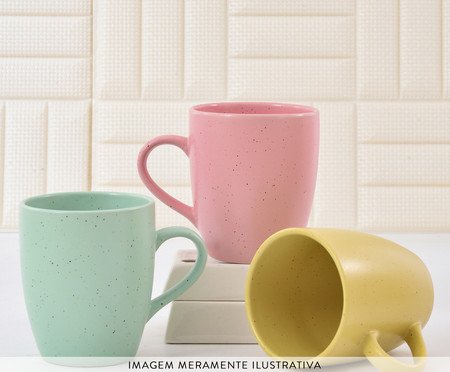 Caneca Artisan em Cerâmica - Amarela | Westwing