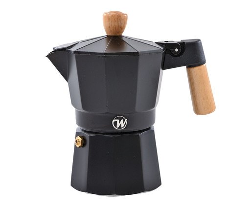 Cafeteira Italiana Pequena com Alça - Preto, black | WestwingNow