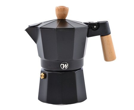Cafeteira Italiana Pequena com Alça - Preto | Westwing