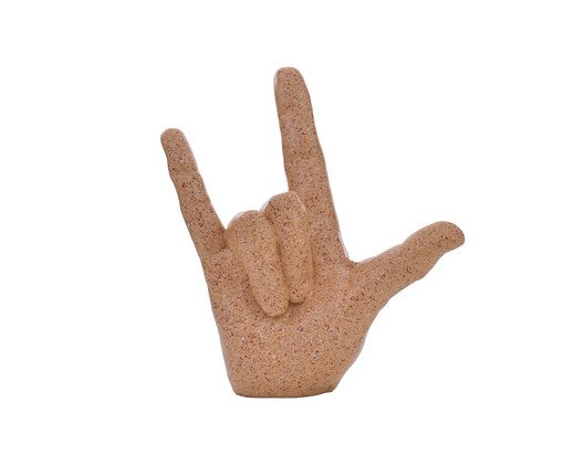 Escultura em Resina Hand Rock - Pêssego, orange | WestwingNow