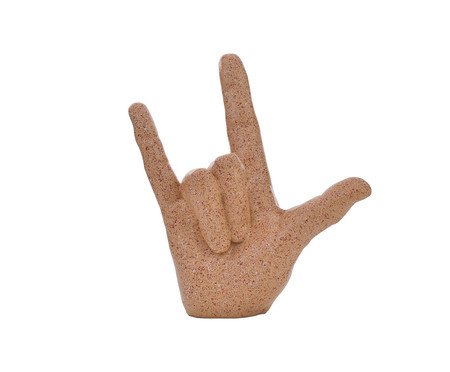Escultura em Resina Hand Rock - Pêssego | Westwing
