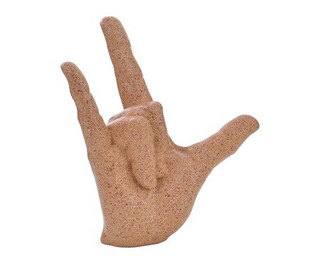 Escultura em Resina Hand Rock - Pêssego | Westwing
