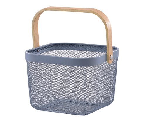 Cesto Organizador Pequeno  em Metal - Azul, blue | WestwingNow