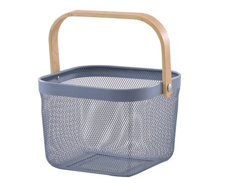Cesto Organizador Pequeno  em Metal - Azul | Westwing