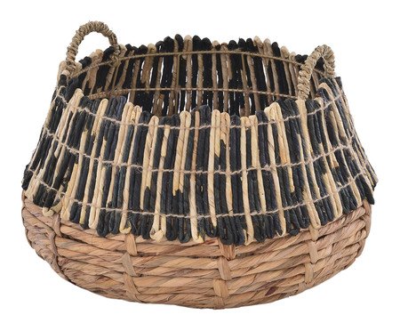 Cesto em Palha com Alça Dai Lanh II - Preto | Westwing