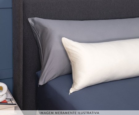 Fronha Acetinada Hug Finesse Azul 400 Fios | Westwing