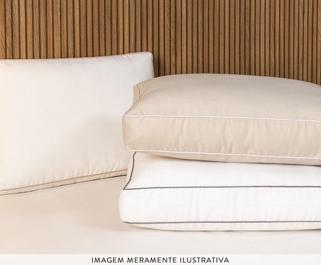 Almofadão Acetinado Euro Cordone 400 Fios Bege - 50X90cm | Westwing