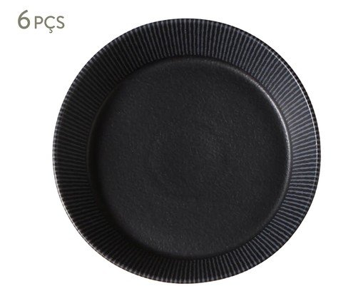 Jogo de Pratos Fundo Neo Impulse, Preto | WestwingNow