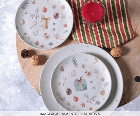 Jogo de Pratos para Sobremesa Noite de Natal | Westwing