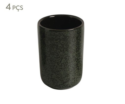 Jogo de Copos Neo Greenery, Preto | WestwingNow