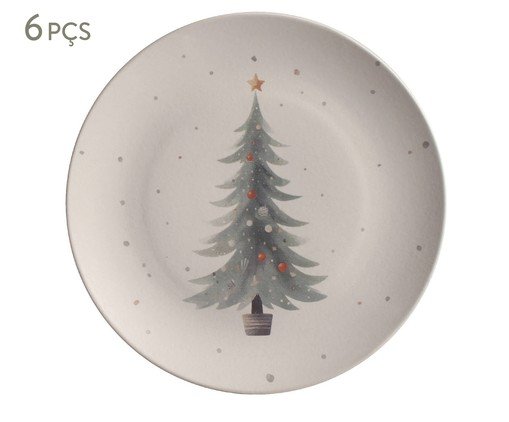Jogo de Pratos Raso Noite de Natal, Branco | WestwingNow
