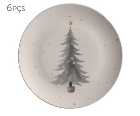 Jogo de Pratos Raso Noite de Natal | Westwing