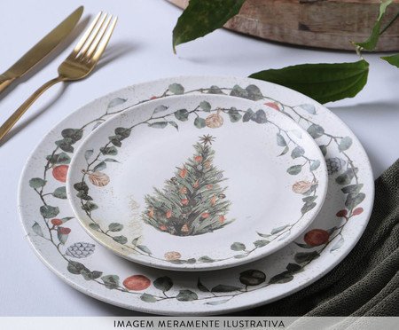 Jogo de Pratos Raso Noite Feliz | Westwing