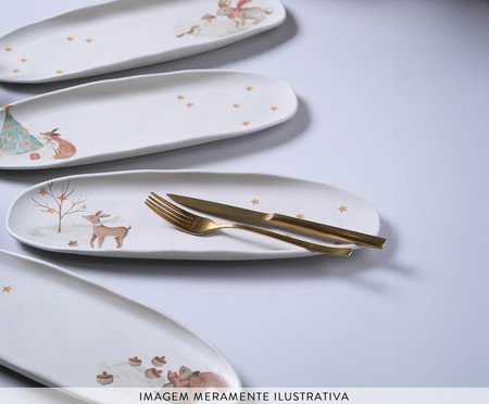 Jogo de Travessas Oval Rasa Orgânico Christmas Card | Westwing