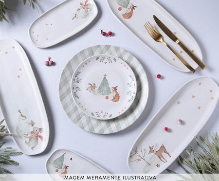 Jogo de Travessas Oval Rasa Orgânico Christmas Card | Westwing